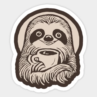Sloth coffee Sticker